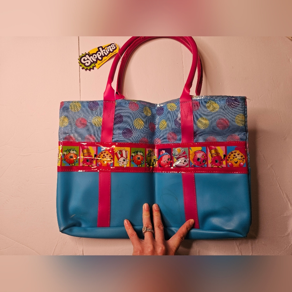 Shopkins Colorful Tote with Pink and Blue Accents